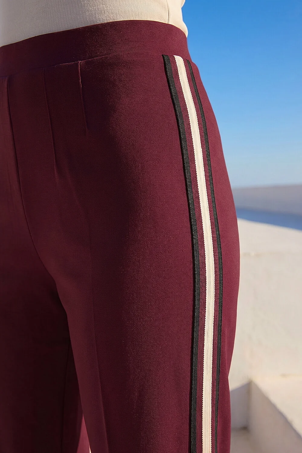 Roman Wine Petite Side Stripe Trouser - 10 Image 4