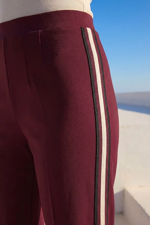Roman Wine Petite Side Stripe Trouser - 10 Image 4