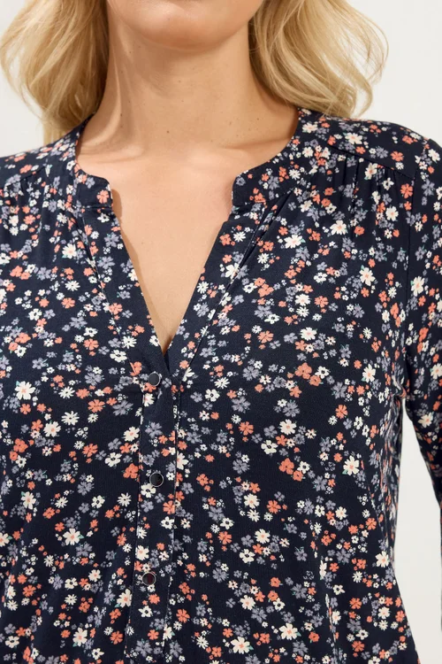 Yours Curve Black Floral Shirt - 38-40 Image 4