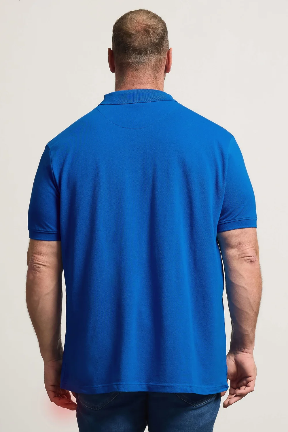 BadRhino Blue & Yellow Contrast Polo Shirt - 5-6XL Image 4