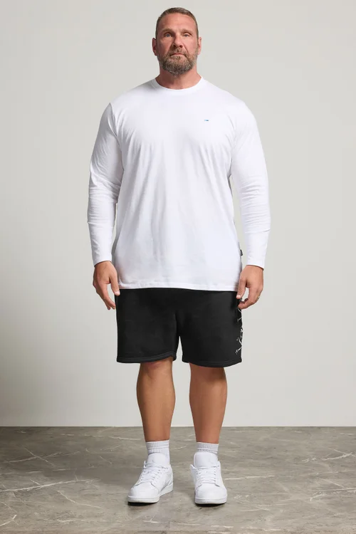 BadRhino Black Skull Printed Jogger Shorts - 5-6XL Image 2