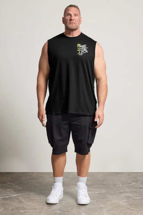 BadRhino Black Tiger Graphic Muscle Vest - 4XL Image 2