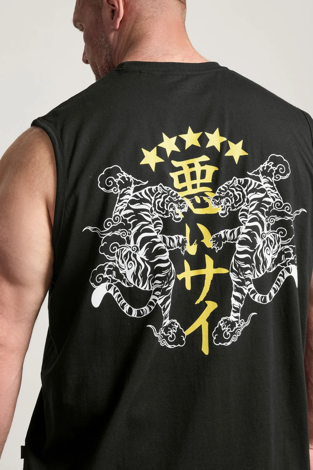 BadRhino Black Tiger Graphic Muscle Vest - 4XL Image 4