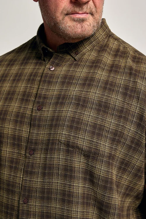 BadRhino Brown Check Stripe Short Sleeve Shirt - 3XL Image 4