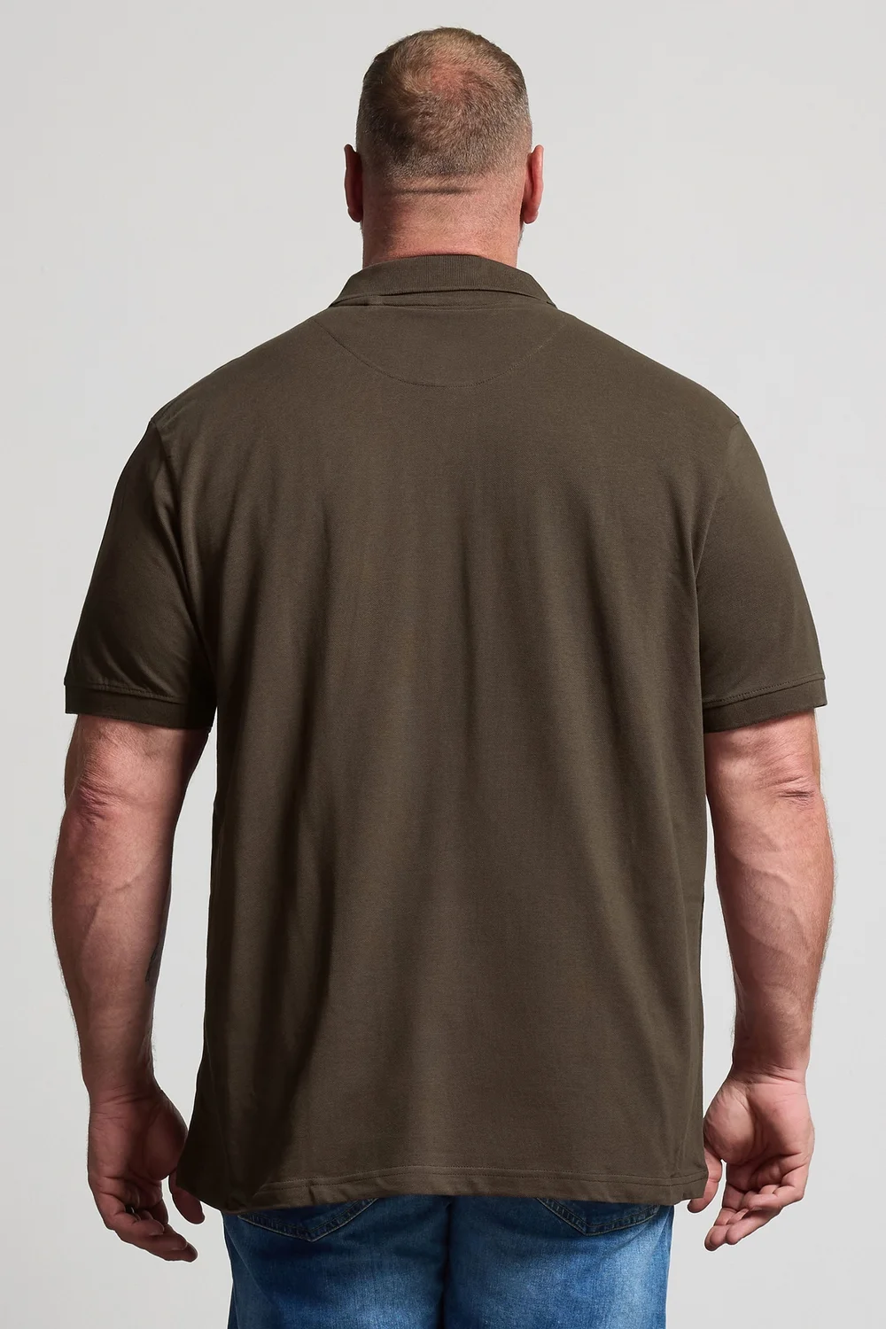 BadRhino Contrast Brown Short Sleeve Polo Shirt - 2XL Image 3