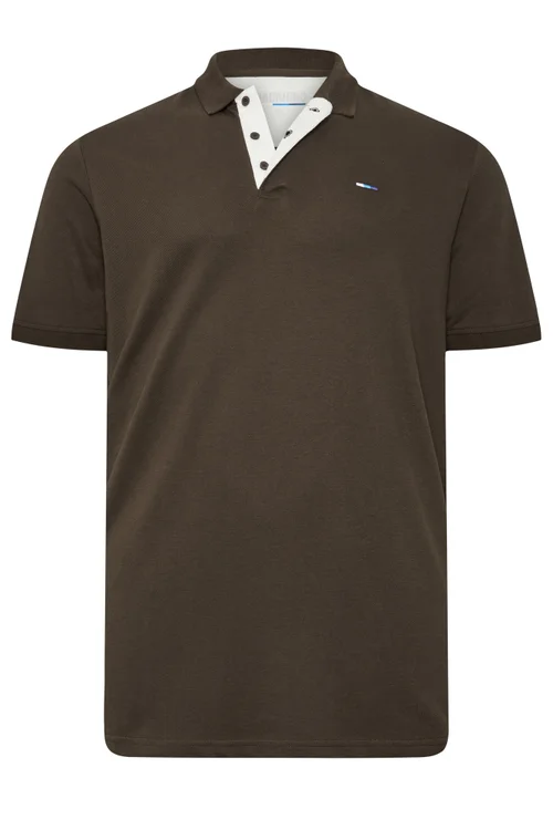 BadRhino Contrast Brown Short Sleeve Polo Shirt - 2XL Image 5