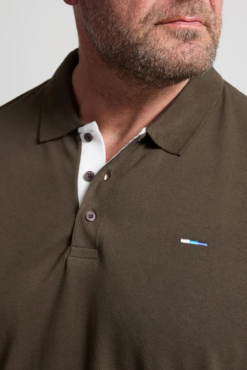 BadRhino Contrast Brown Short Sleeve Polo Shirt - 2XL Image 4
