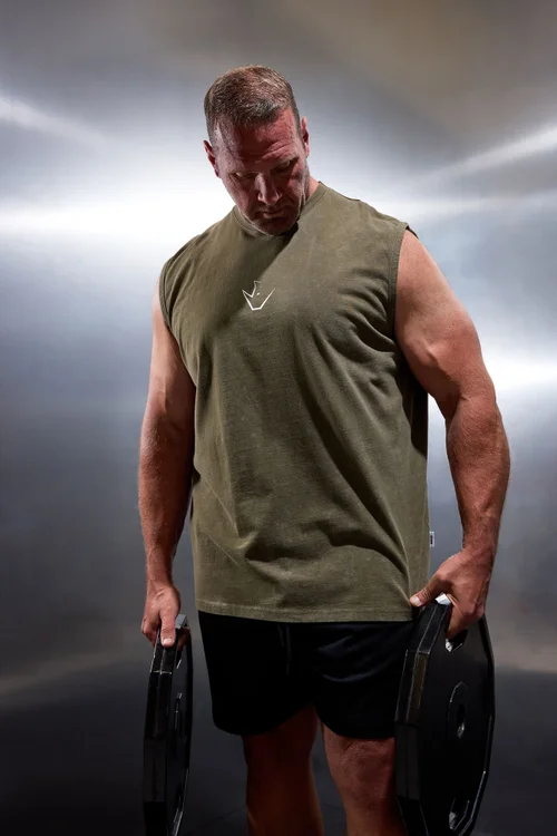 IronRhino Olive Green Old English Vest - 3XL Image 1