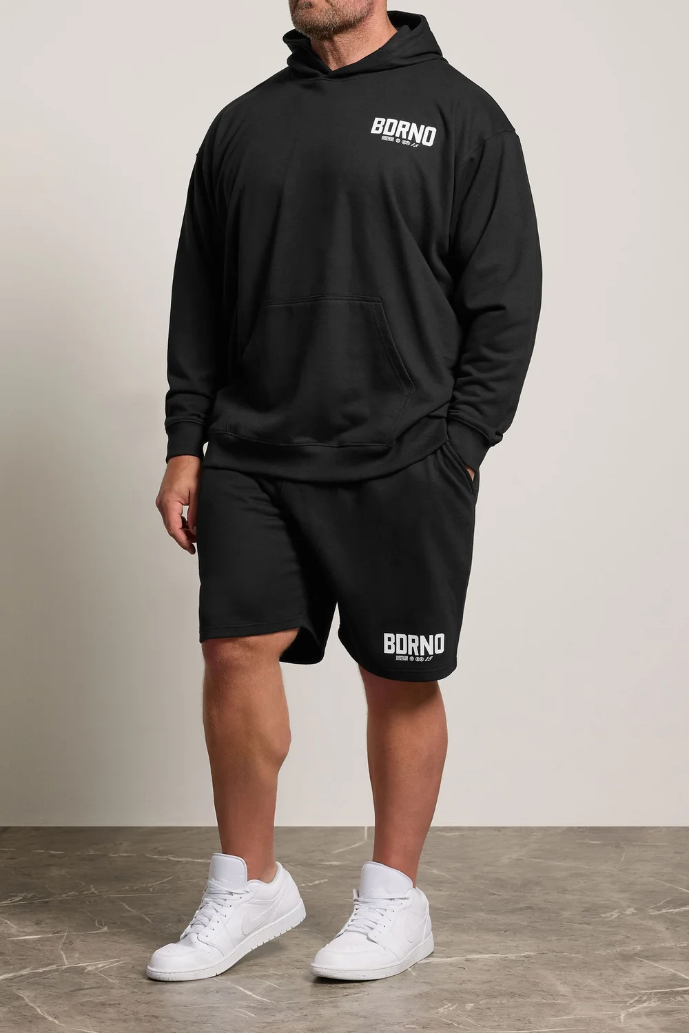BadRhino Premium Black Logo Jogger Shorts - 5-6XL Image 1