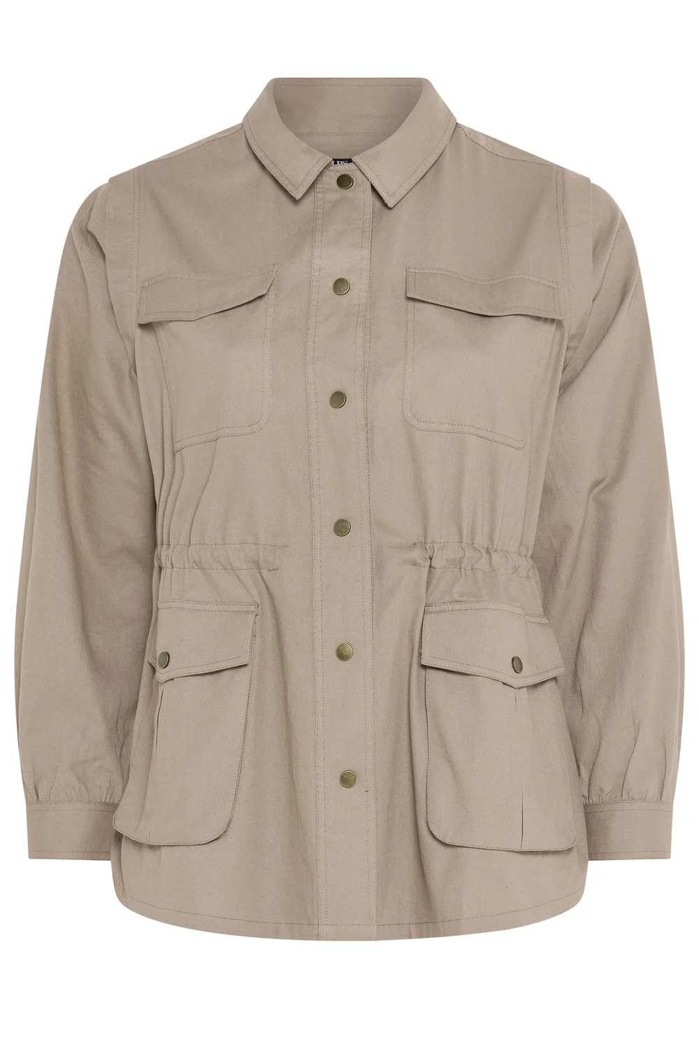 Yours Curve Natural Brown Carpenter Jacket - 30-32 Image 5