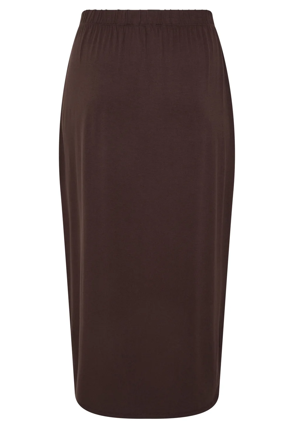 Yours Curve Chocolate Brown Maxi Tube Skirt - 24 Image 5