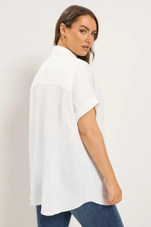 Yours Curve White Grown On Sleeve Shirt - 18 Image 4