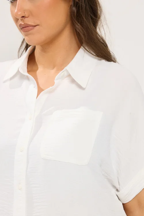 Yours Curve White Grown On Sleeve Shirt - 18 Image 5