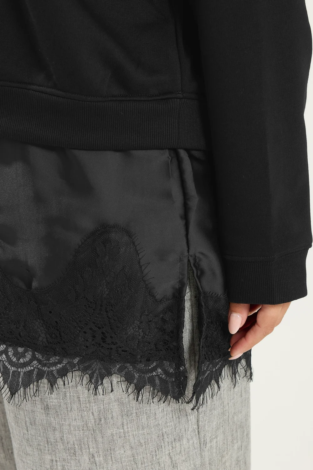 Yours Curve Black Lace 2-In-1 Jumper - 26-28 Image 4
