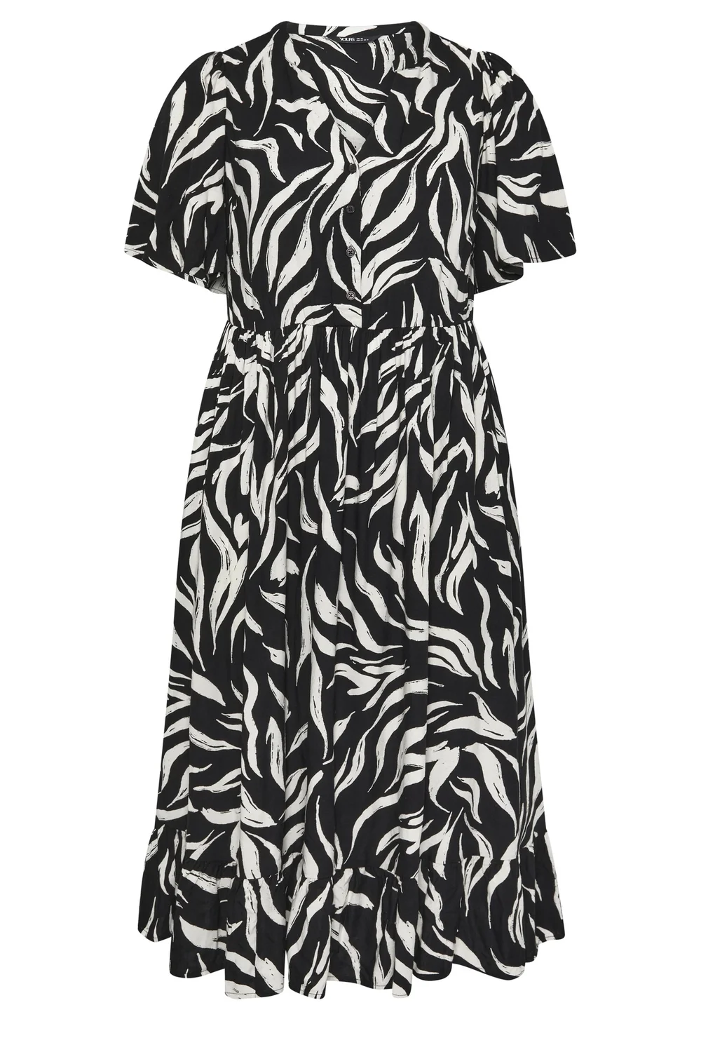 Yours Curve Black Zebra Maxi Dress - 26-28 Image 5