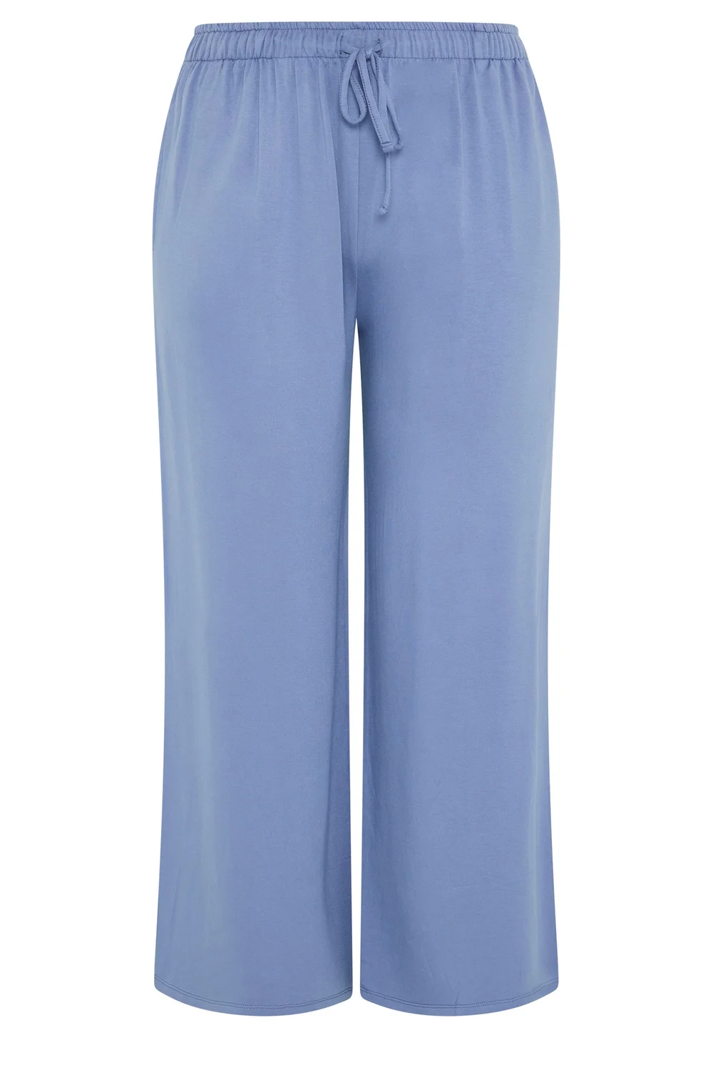 Yours Curve Blue Soft Touch Wide Leg Trousers - 18/L30 Image 5