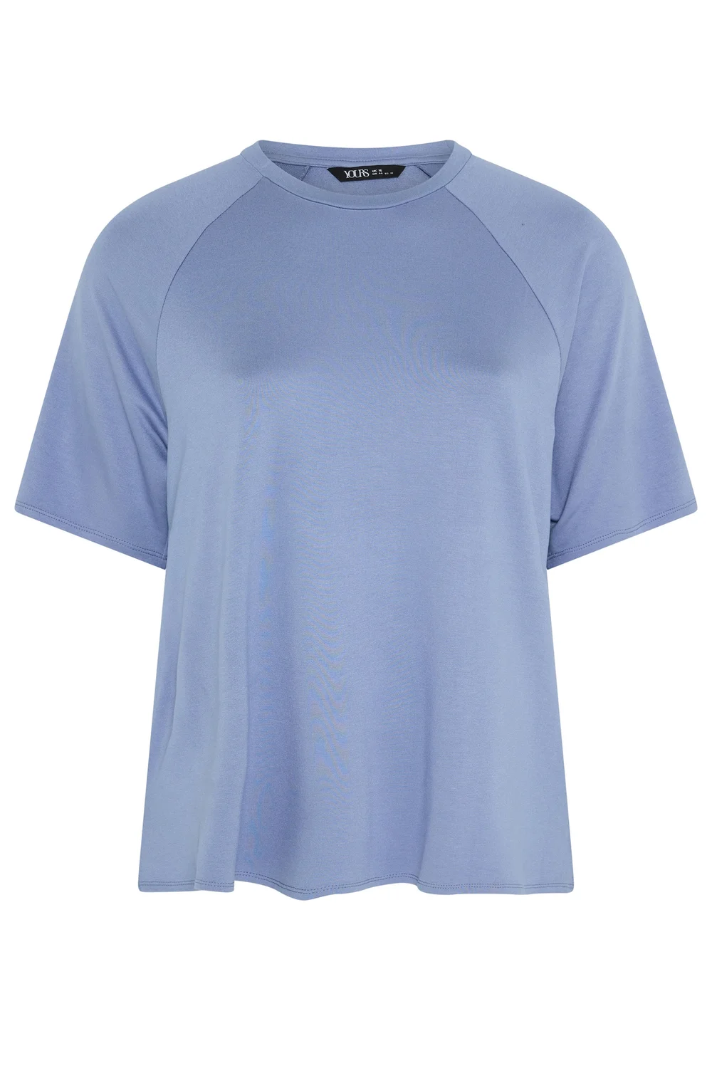 Yours Curve Blue Soft Touch Raglan T-Shirt - 20 Image 5