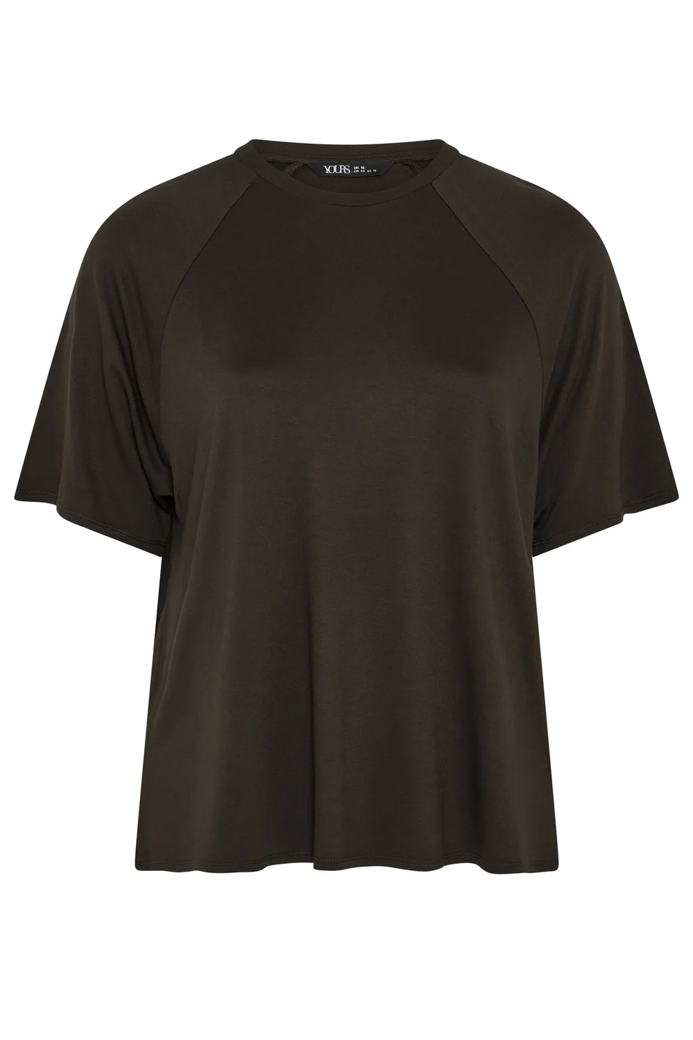 Yours Curve Brown Soft Touch Raglan T-Shirt - 16 Image 5