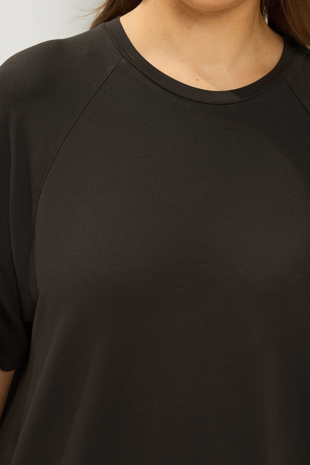 Yours Curve Brown Soft Touch Raglan T-Shirt - 16 Image 4