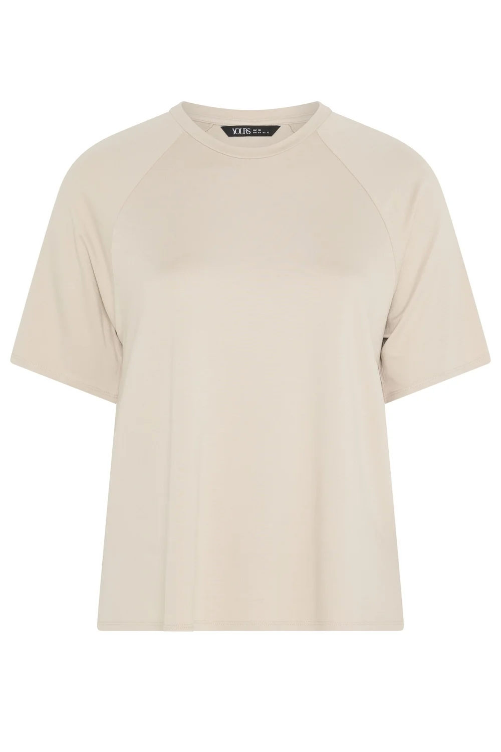 Yours Curve Natural Brown Soft Touch Raglan T-Shirt - 12 Image 5
