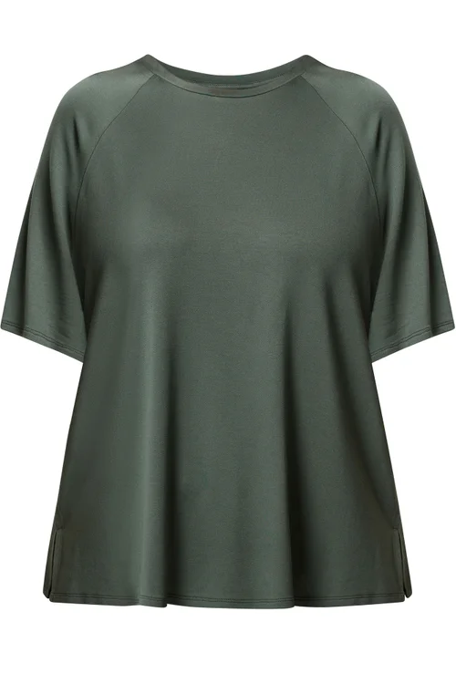 Yours Curve Sage Green Soft Touch T-Shirt - 20 Image 5