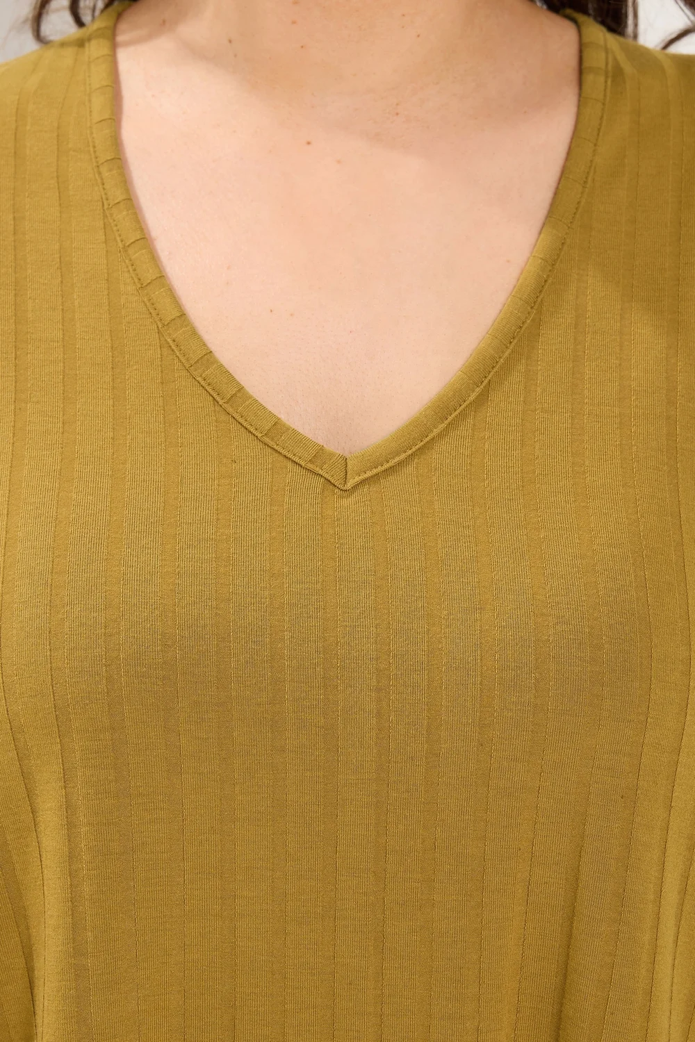 Yours Curve Yellow Ribbed Long Sleeve Top - 16 Image 4