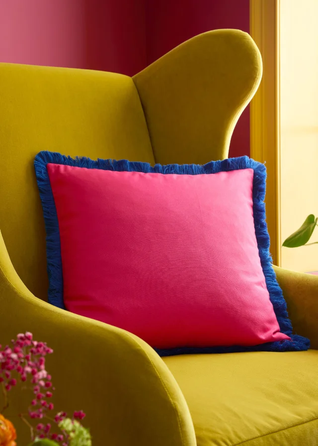 Sophie Robinson Darling Diagonal Stripe Reversible 50x50cm Filled Cushion Bright