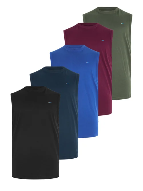BadRhino 5 Pack Muscle Vests - 4XL Image 1