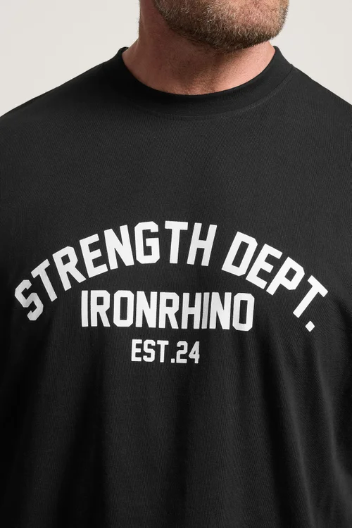 IronRhino Black Strength Dept T-Shirt - 7-8XL Image 5
