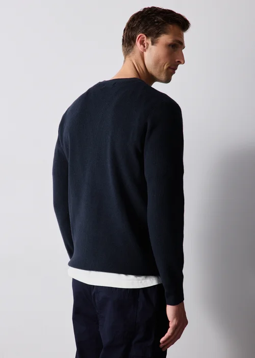 2 Pack Navy/Stone Crew Neck Jumper - S Image 3