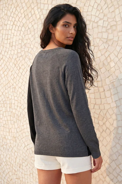 Roman Charcoal Floral Hotfix Knit Jumper - 10 Image 3