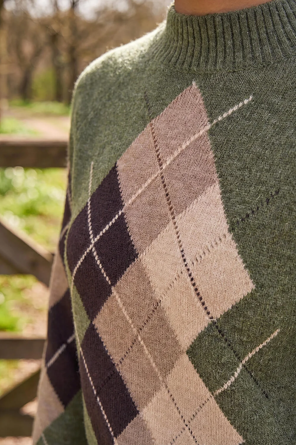 Roman Khaki Petite Agryle Knit Jumper - 8 Image 4