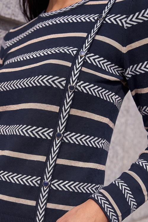 Roman Navy Petite Stripe Knit Jumper - 12 Image 4