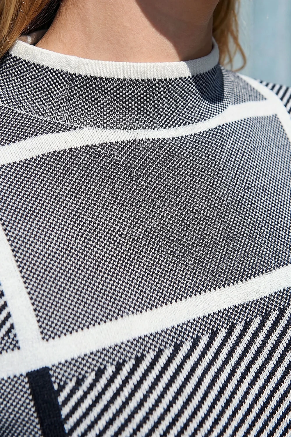 Roman Grey Check Short Sleeve Jumper - 12 Image 4