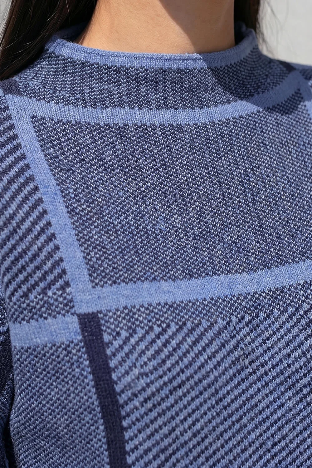 Roman Navy Check Short Sleeve Jumper - 18 Image 4