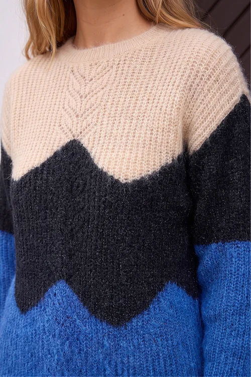 Roman Blue Fluffy Sparkle Knit Jumper - 18 Image 4
