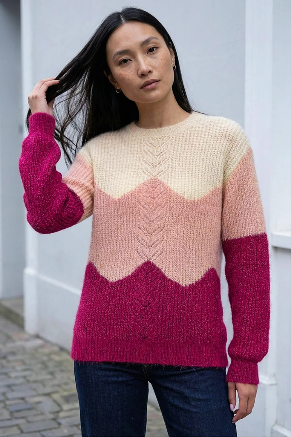 Roman Pink Fluffy Sparkle Knit Jumper - 16 Image 1