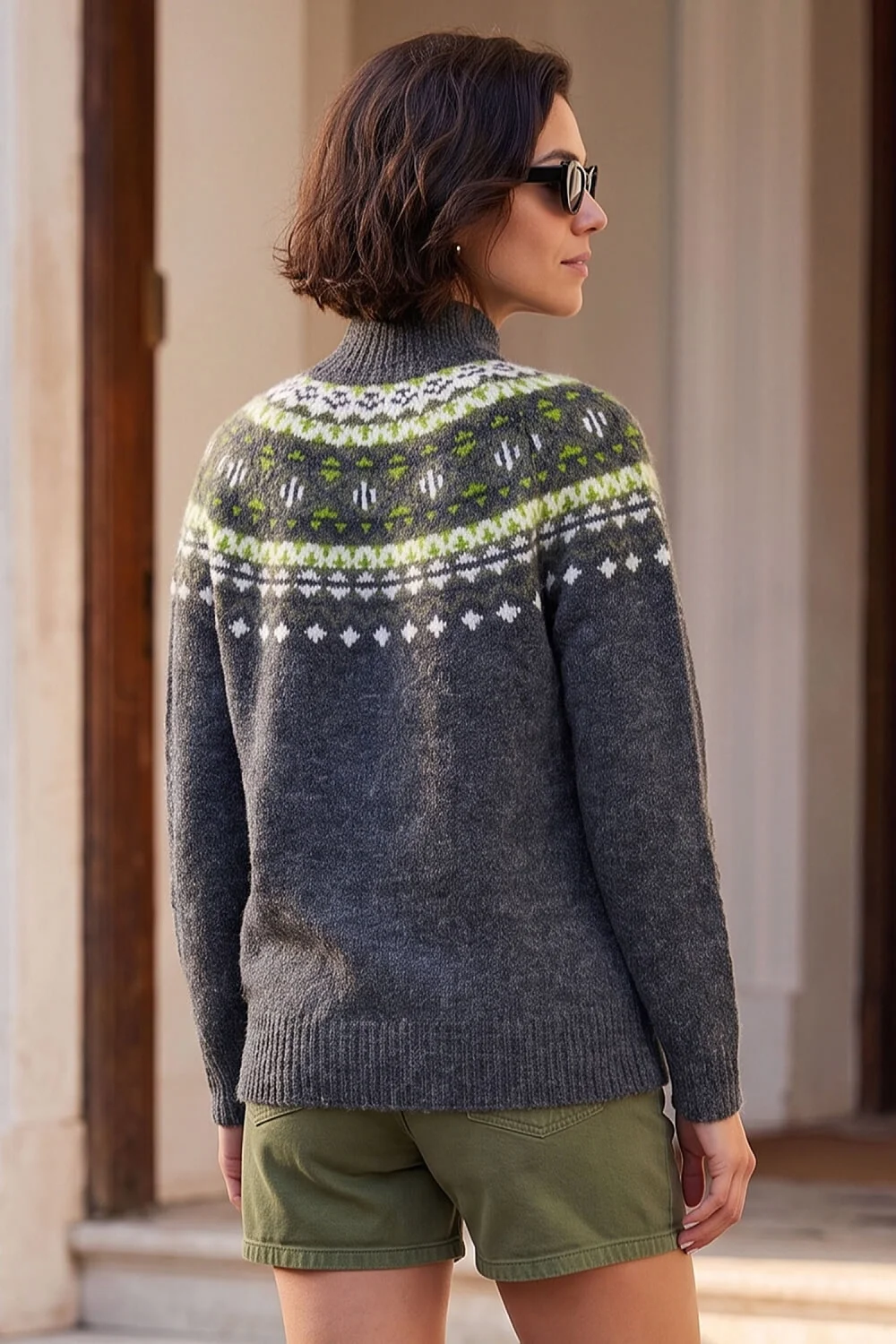 Roman Dark Grey Fairisle Knit Jumper - 10 Image 3