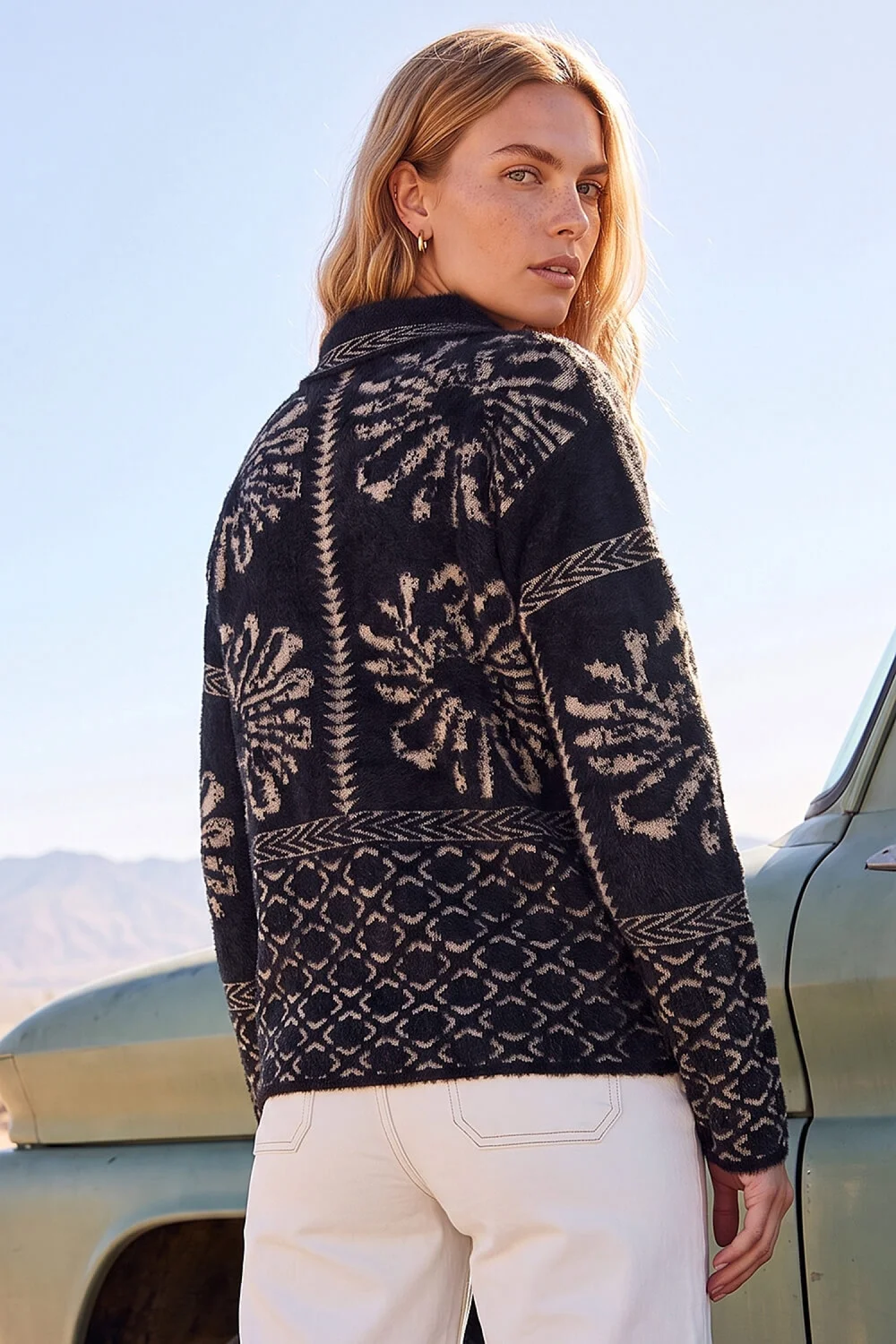 Roman Black Floral Jacquard Knit Jumper - 14 Image 3