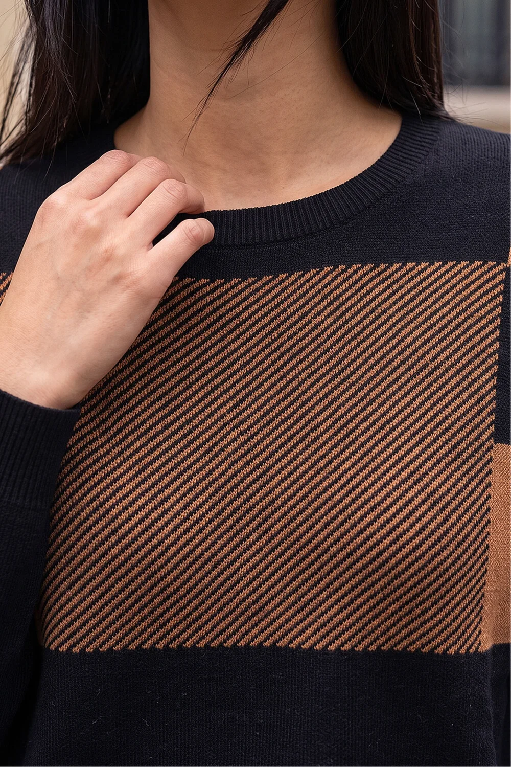Roman Camel Colour Block Knit Jumper - 12 Image 4