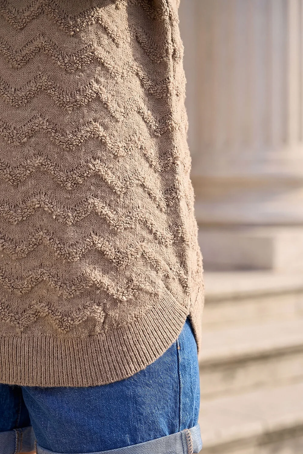 Roman Taupe Shimmer Curved Hem Jumper - 20 Image 4