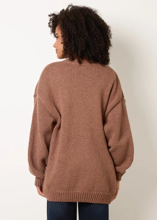 Blue Vanilla Brown Daisy Large Flower Cardigan - S/M Image 4