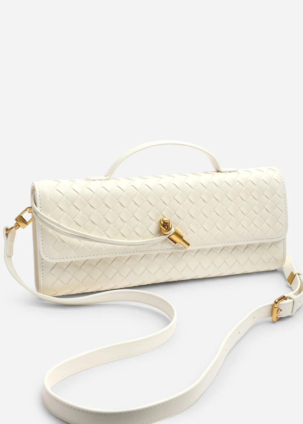 Where's That From Petal Cream Envelope Style Print Clutch Bag - One Size Image 5