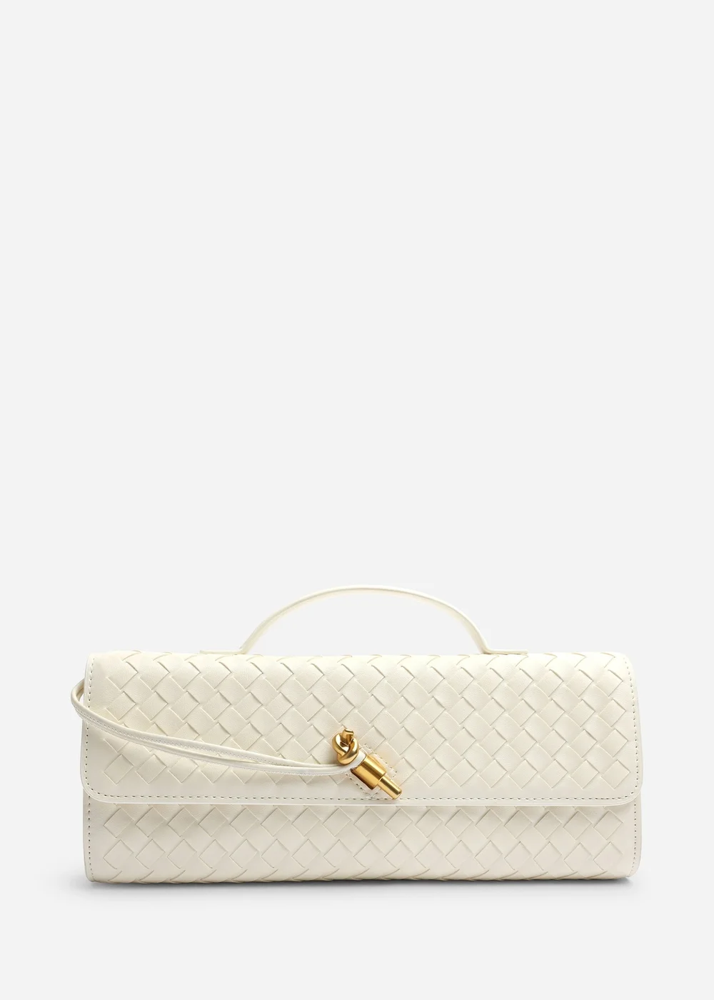 Where's That From Petal Cream Envelope Style Print Clutch Bag - One Size Image 2