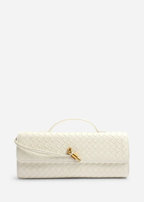 Where's That From Petal Cream Envelope Style Print Clutch Bag - One Size Image 2