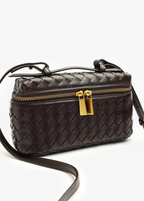 Where's That From Falyse Brown Woven Box Grab Bag - One Size Image 4
