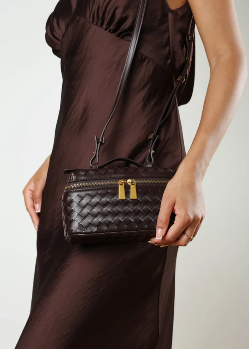 Where's That From Falyse Brown Woven Box Grab Bag - One Size Image 3