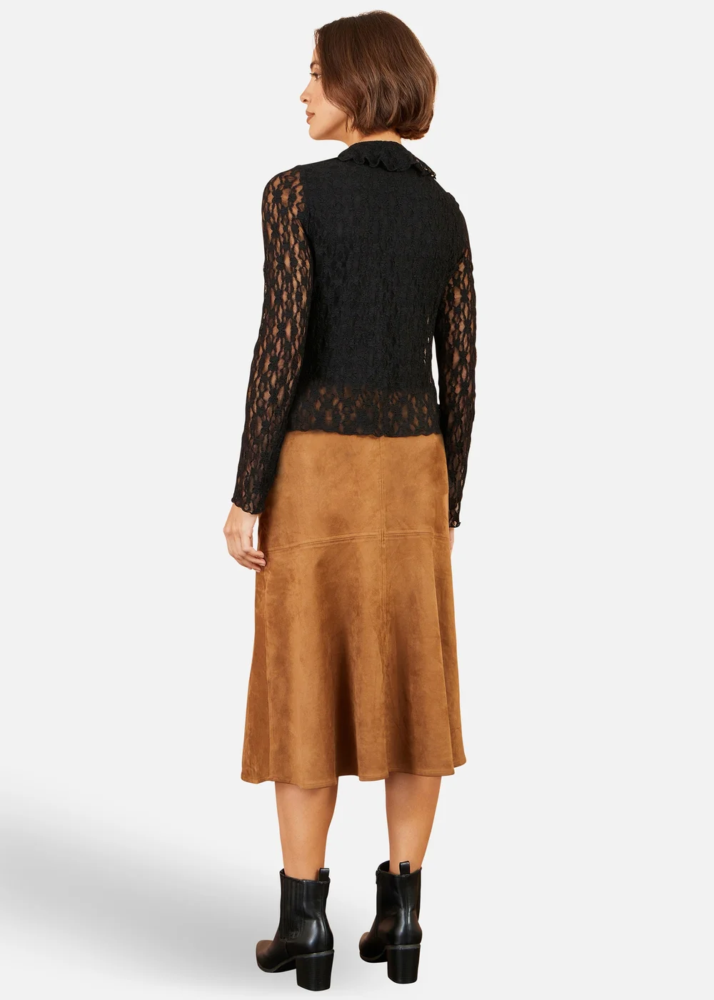 Yumi Black Ruffle Lace Top - 12 Image 2