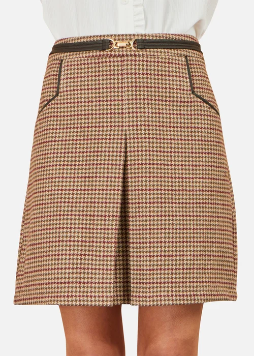 Yumi Brown Check Mini Skirt With Pockets - 16 Image 1