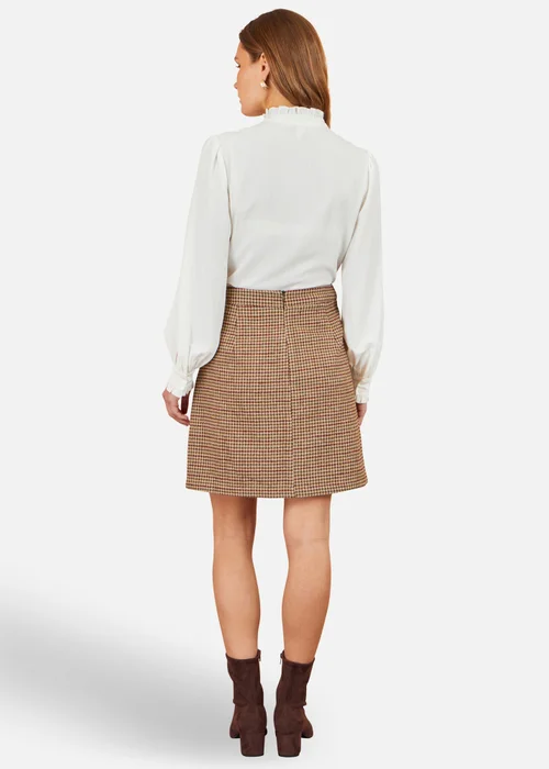 Yumi Brown Check Mini Skirt With Pockets - 16 Image 2